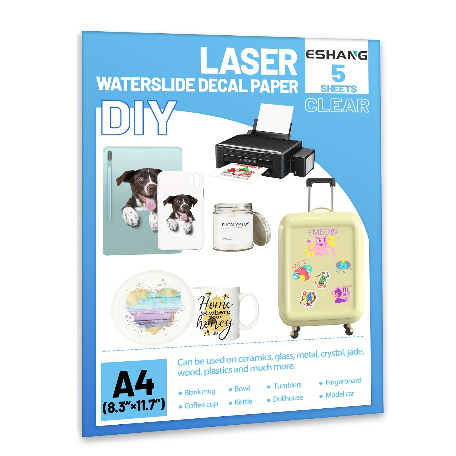 Ink Blotter Paper - 5 Yaprak A4 Şeffaf Su Kaydırağı